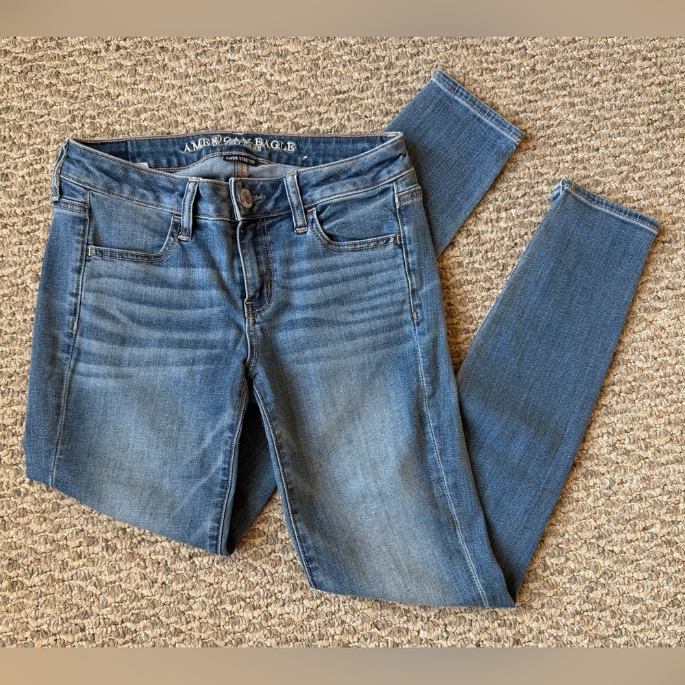American Eagle Medium Blue Skinny Jeans